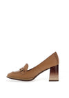 Hispanitas Monaco Leather Heeled Shoe, Gobi