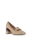 Hispanitas Monaco Leather Heeled Shoe, Marfil