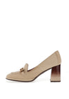 Hispanitas Monaco Leather Heeled Shoe, Marfil
