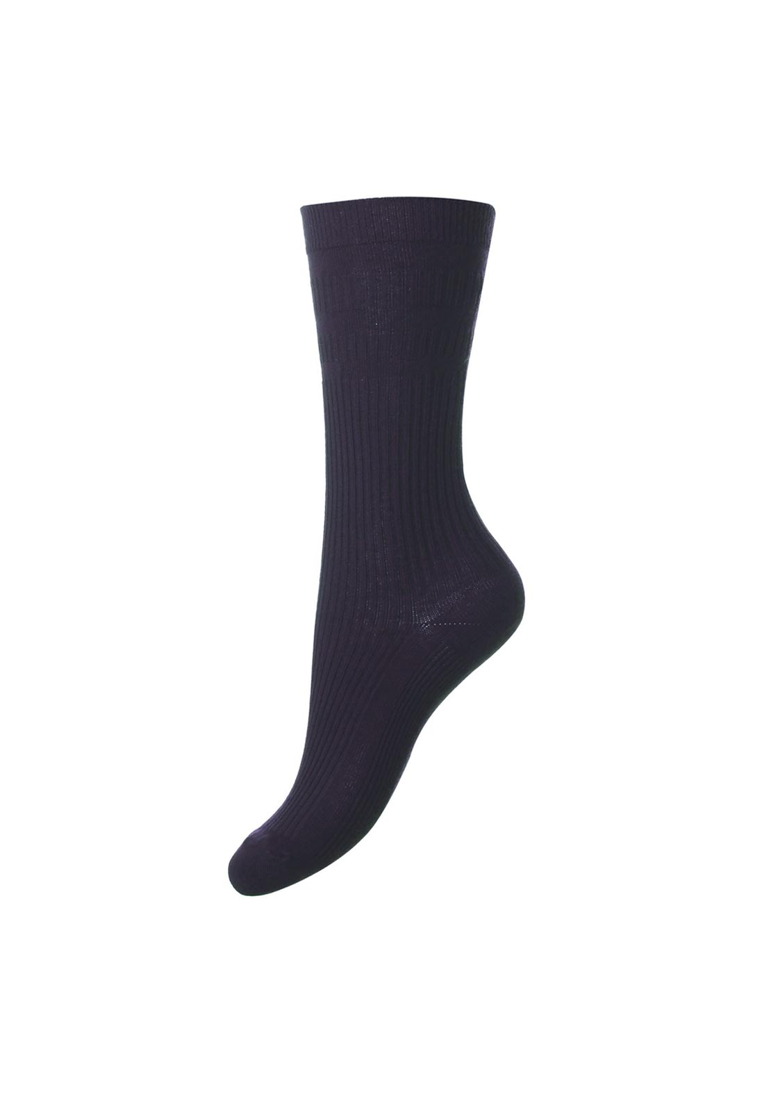 HJ Hall Softop Extra Wide Sock, Navy