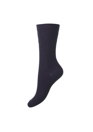 HJ Hall Softop Extra Wide Sock, Navy