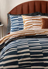 Riva Hoem Piper Abstract Cotton Rich Reversible Duvet Set, Dusk / Bronze