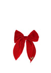 Hollihops And Flutterflies Velvet Bow, Red