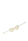 Hollihops and Flutterdlies Pearl Glitter Bow Headband, Cream