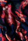 Hope & Ivy Nova Flutter Sleeve Floral Wrap Maxi Dress, Black and Orange