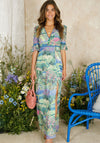 Hope and Ivy Blake Landscape Print Dress, Green