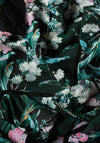 Hope & Ivy Ellen Ruffle Skirt Floral Midi Dress, Green and Pink