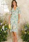 Hope and Ivy Karina Floral Tea Dress, Green