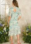Hope and Ivy Karina Floral Tea Dress, Green