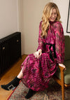 Hope & Ivy Beatrice High Neck Belted Maxi Dress, Pink