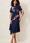 Hope & Ivy Aubree Embellished with Bow Detail Midi Dress, Navy