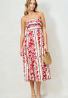 Hope & Ivy Billy Botanical Print Midi Dress, Multi-Coloured