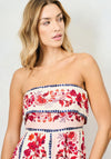 Hope & Ivy Billy Botanical Print Midi Dress, Multi-Coloured