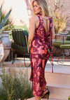 Hope & Ivy Jamila Cowl Neck Midi Dress, Burgundy