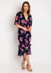 Hope & Ivy Amore Peplum Waist Floral Midi Dress, Multi