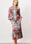 Hope & Ivy Fawn Floral Maxi Dress, Teal Blue