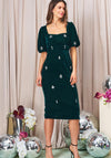 Hope & Ivy Maybelle Embellished Pencil Dress, Green