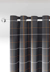Helena Springfield Harper Ready Made Lined Eyelet Curtains 90”x90”, Charcoal & Ginger