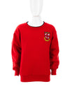 Dromore National School Long Sleeve Sweater, Red