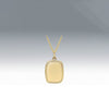 9 Carat Gold Edge Tag Pendant Necklace, Gold