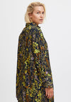 Ichi Long Sleeved Floral Shirt, Total Eclipse