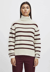 Ichi Relaxed Stripe Knitted Sweater, Birch