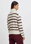 Ichi Relaxed Stripe Knitted Sweater, Birch
