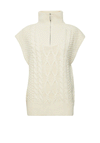 Ichi Adison Cable Knit Sweater Vest, Beige