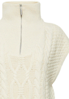 Ichi Adison Cable Knit Sweater Vest, Beige