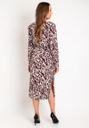 Ichi Tiffo Animal Print Midi Dress, Port Royal