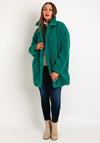 Ichi Hazo Button Up Teddy Coat, Green