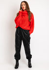 Ichi Kamara Knit Sweater, Orange