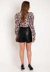 Ichi Tiffo Balloon Sleeve Animal Print Blouse, Port Royal