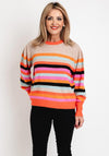 Ichi Dusty Striped Knitted Sweater, Multicolour