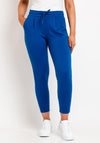 ICHI Kate Cropped Jogger Style Trousers, True Blue