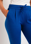 ICHI Kate Cropped Jogger Style Trousers, True Blue