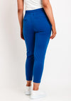 ICHI Kate Cropped Jogger Style Trousers, True Blue