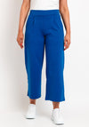 ICHI Kate Cropped Wide Jogger Trouser, True Blue