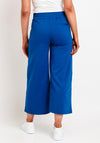 ICHI Kate Cropped Wide Jogger Trouser, True Blue