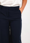 Ichi Lexi Mid Rise Straight Leg Trouser, Total Eclipse