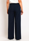 Ichi Lexi Mid Rise Straight Leg Trouser, Total Eclipse