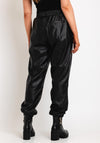 ICHI Cenobi Coated Jogger Trousers, Black