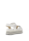 Igi & Co. Leather Platform Velco Sandals, White