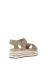 Igi & Co. Leather Platform Velco Sandals, Mink