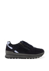 Igi & Co. Leather Metallic Side Zip Trainers, Navy