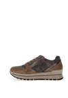 Igi & Co. Leather Metallic Side Zip Trainers, Brown