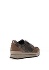 Igi & Co. Leather Metallic Side Zip Trainers, Brown