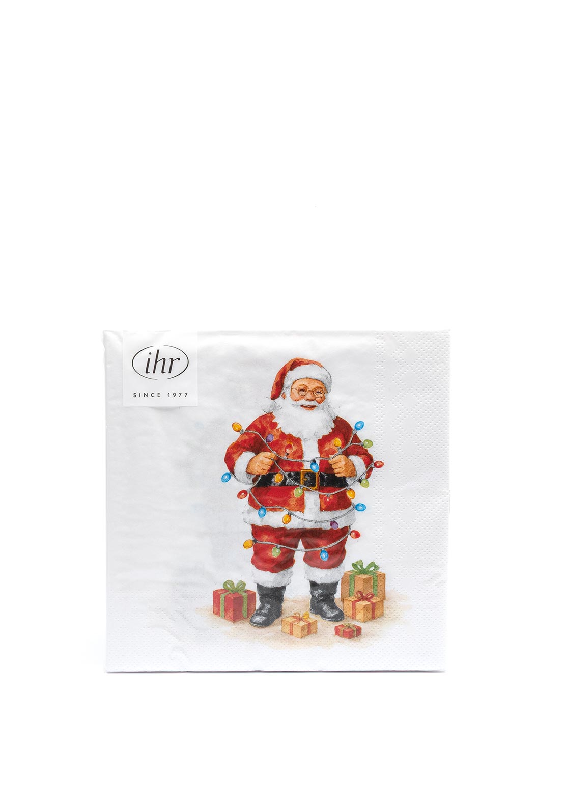 IHR Santa With Lights Napkins, White