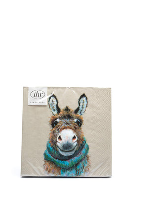 IHR Donkey Print Napkins, Beige