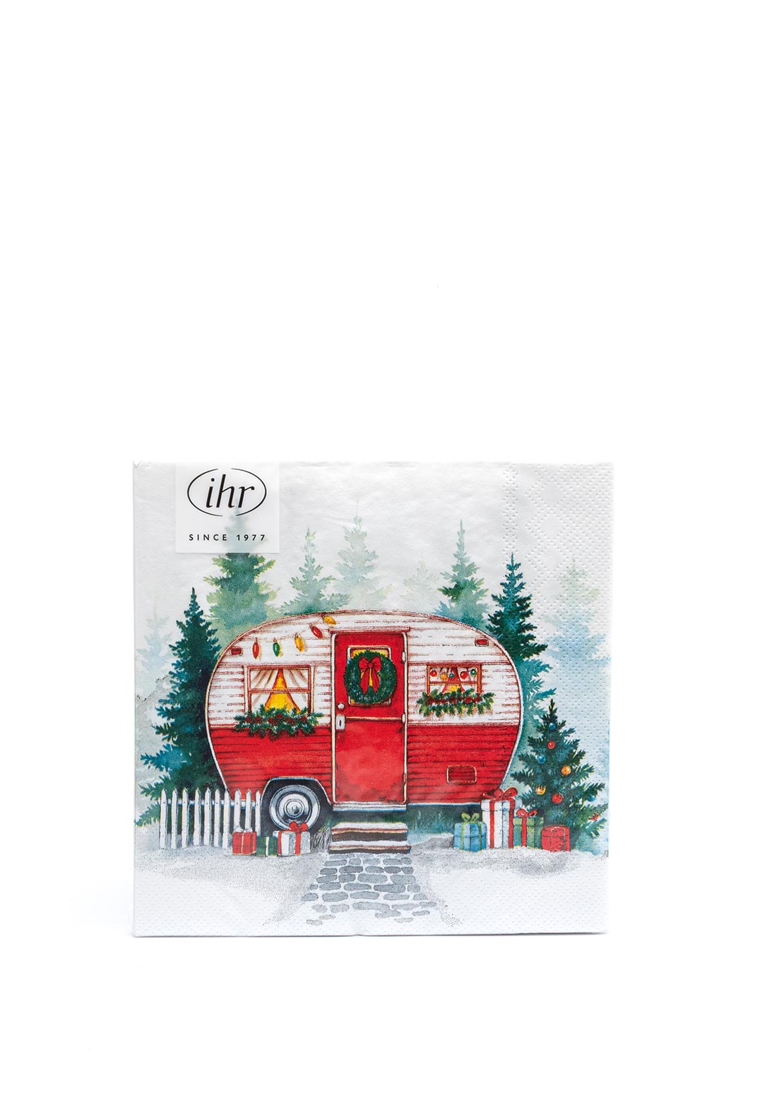 IHR Festive Camper Napkins, White Multi
